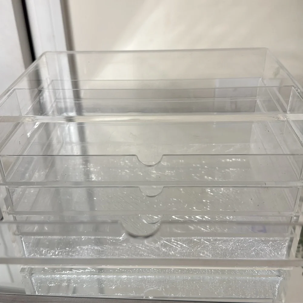 Clear Acrylic Drawer Organizer original MUJI just last drawer has crack